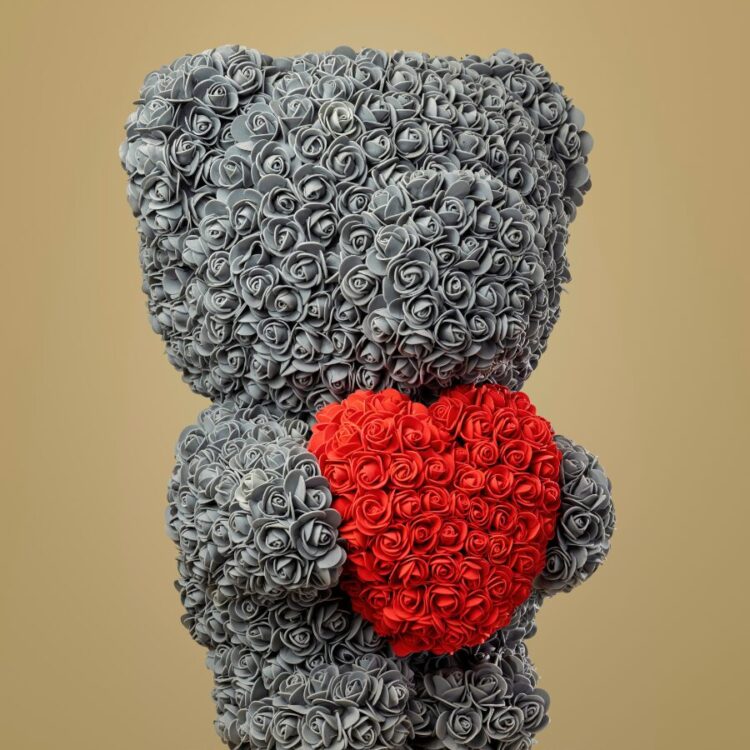 Flower Heart Teddy (40cm)