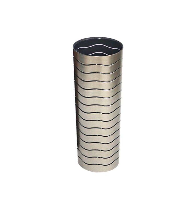 Jarrón acrílico plateado