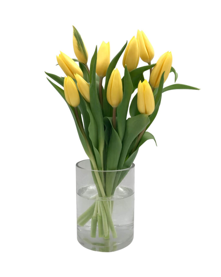 Ramo de tulipanes amarillo