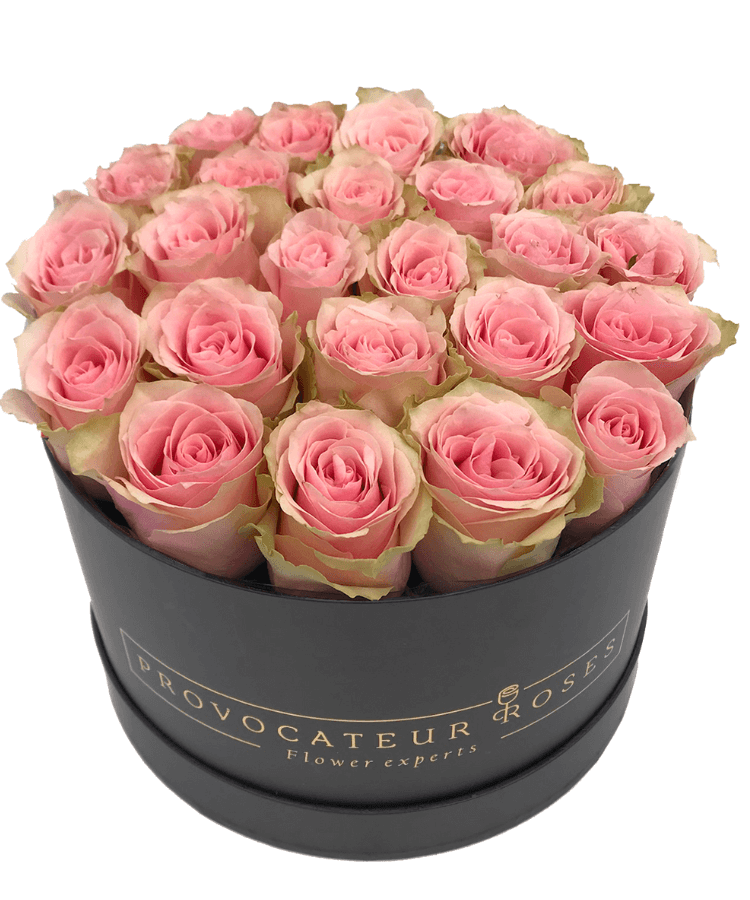 Caja Redonda de Rosas Frescas frutteto