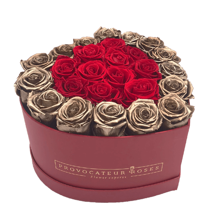 Коробочка с золотой розой