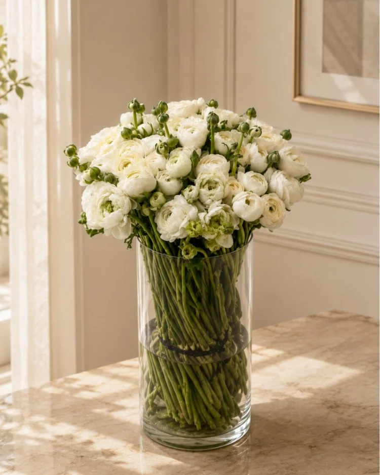 White Ranunculus bouquet
