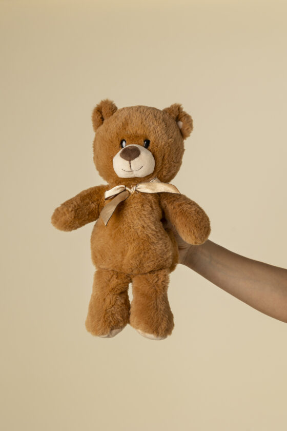 Peluche teddy marron con lazo