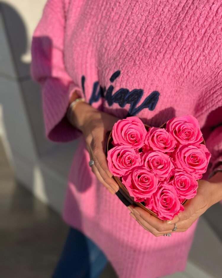 Sweet Heart Box Rosas Eternas Fucsia