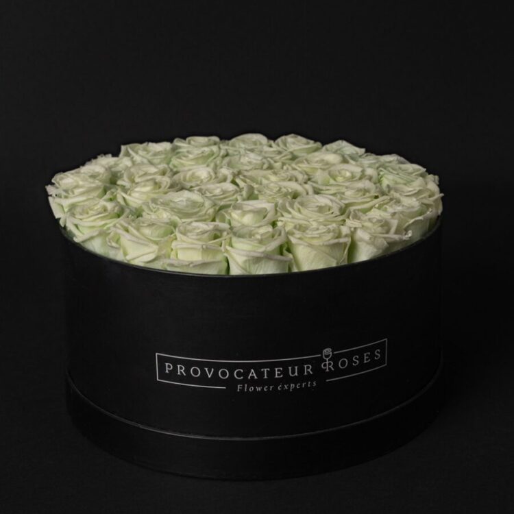 Caja Redonda Negra Rosas Eternas Tiffany