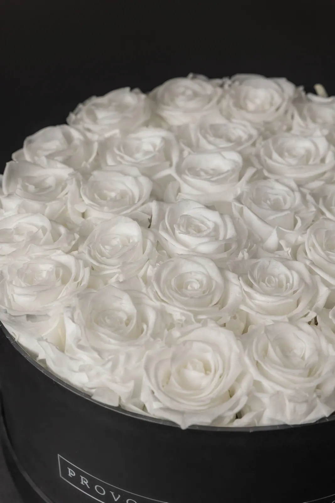 Round Box of Pure White Eternal Roses - Image 4