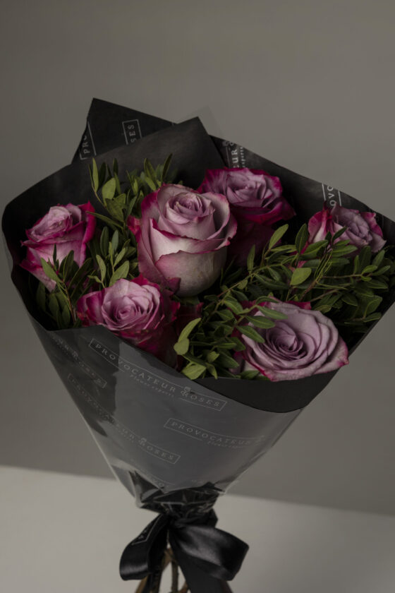 Fesh Baby Roses Bouquet of Fresh Deep Purple Roses