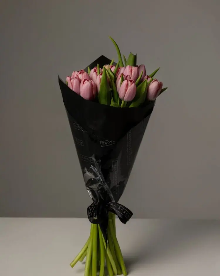 Bouquet of pink tulips