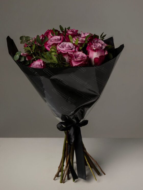 Ramo de Rosas Frescas Deep Purple - Imagen 6