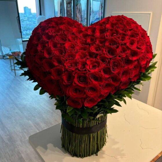 150 Heart Roses