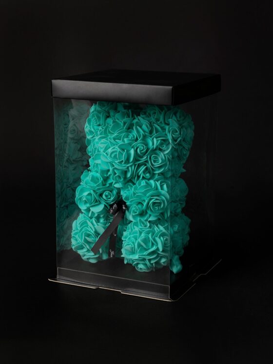 Flower Teddy Aquamarine (40 cm)
