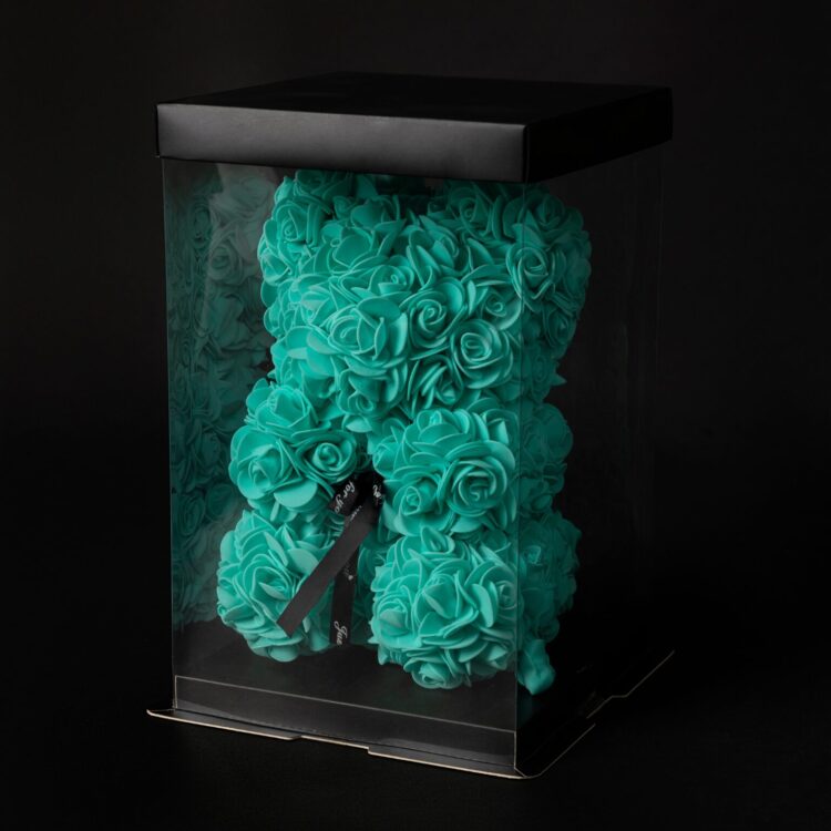 Flower Teddy Aquamarine (40 cm)
