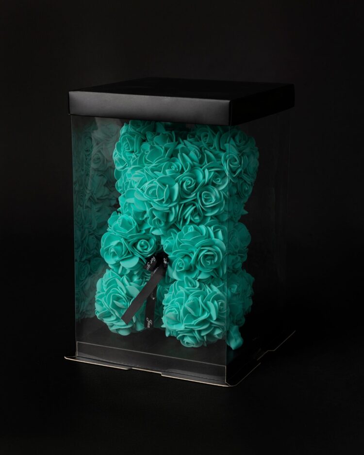 Flower Teddy Aquamarine (40 cm)