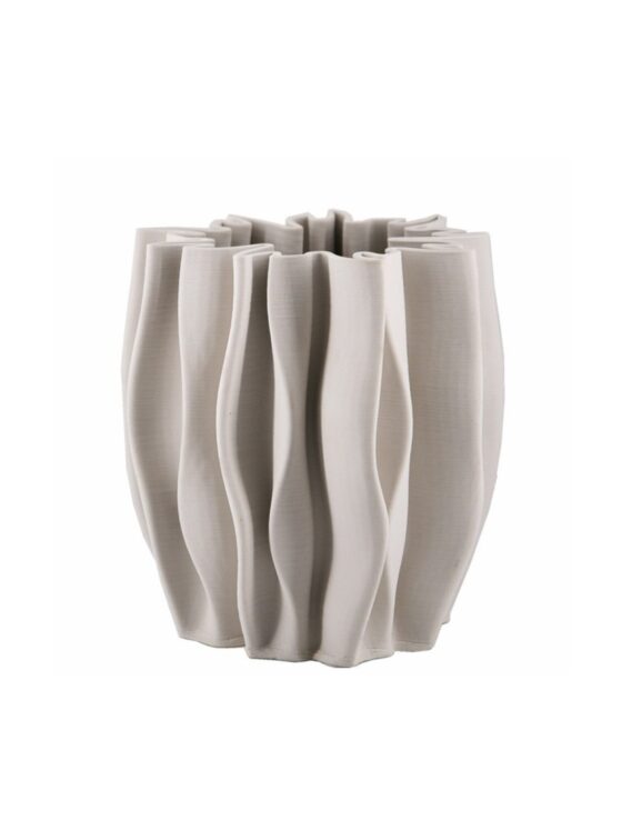 Vaso Blanco Lumina Cerámica 3D