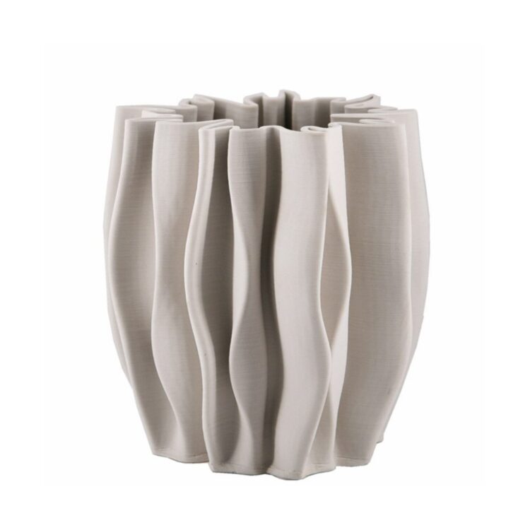 Vaso Blanco Lumina Cerámica 3D