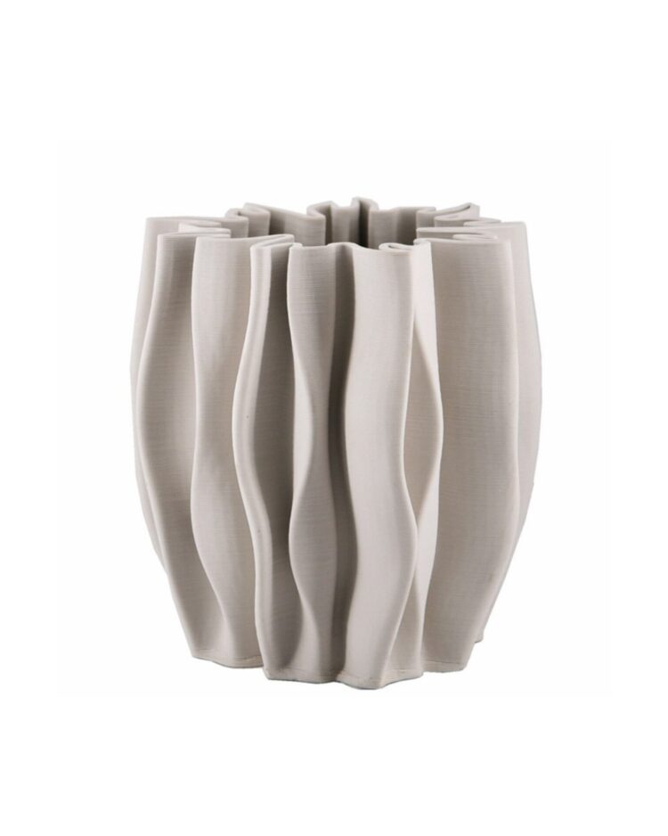 Vaso Blanco Lumina Cerámica 3D