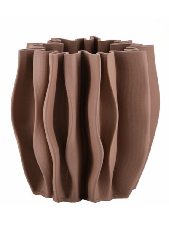 Vaso Rosa Aurora Cerámica 3D Grande