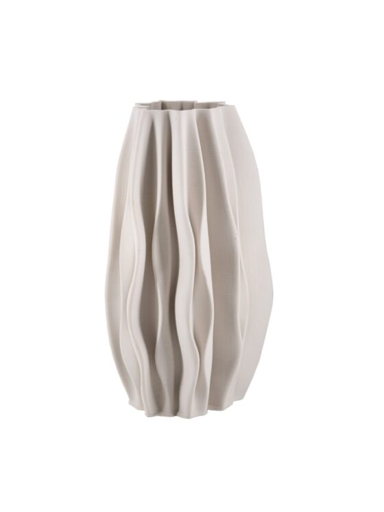 Vaso Blanco Luma Cerámica 3D Grande