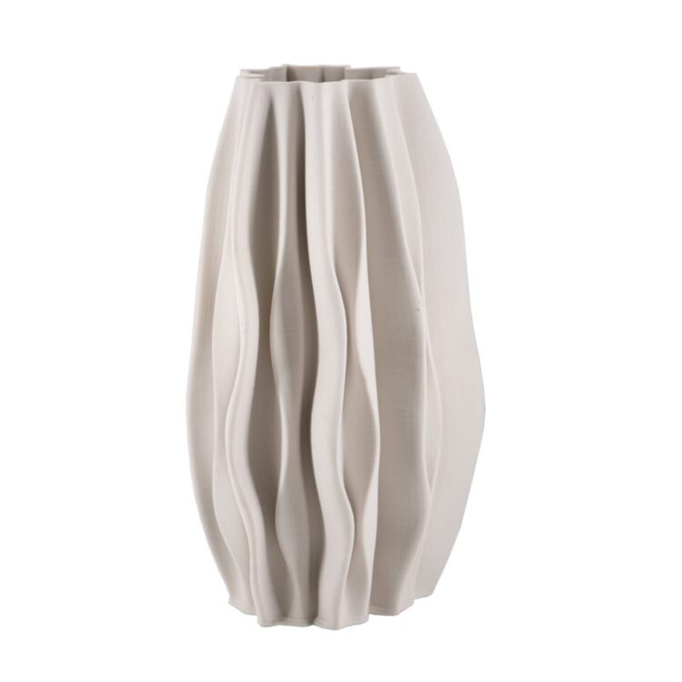 Vaso Blanco Luma Cerámica 3D Grande