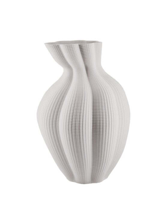 Aura Blanca Jarrón de cerámica 3D