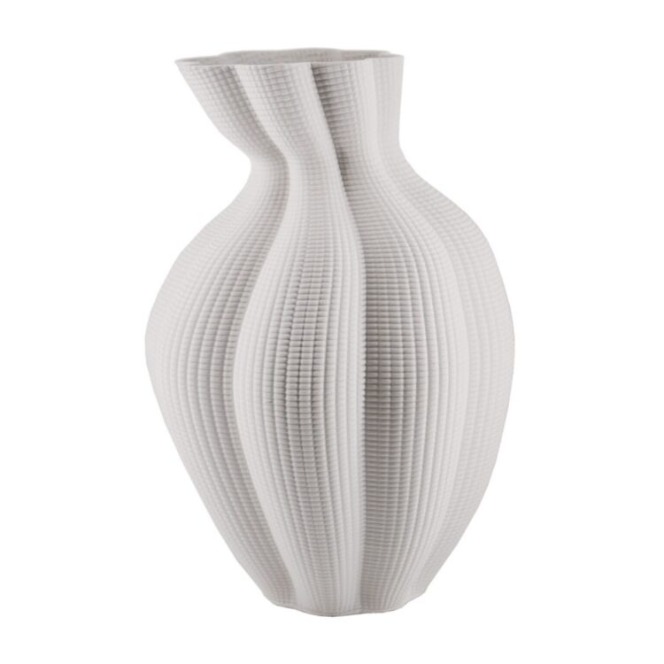 Aura Blanca Jarrón de cerámica 3D