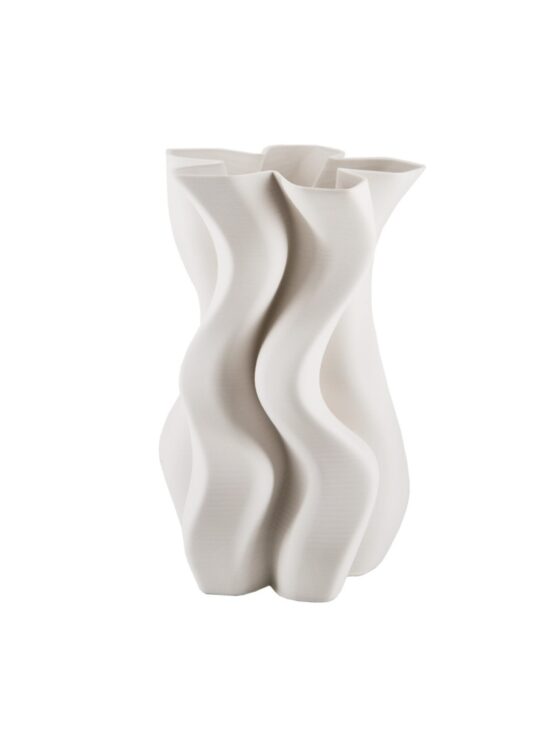 Vaso Blanco Serenity Cerámica 3D Grande