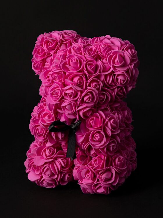 Flower Teddy Fucsia (25 cm) - Imagen 2