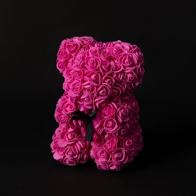 Flower Teddy Fucsia (25 cm)