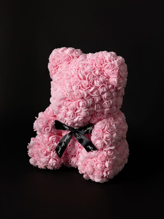 Flower Teddy Rosa (40cm)