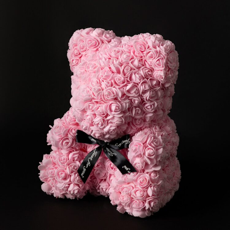 Flower Teddy Rosa (40cm)