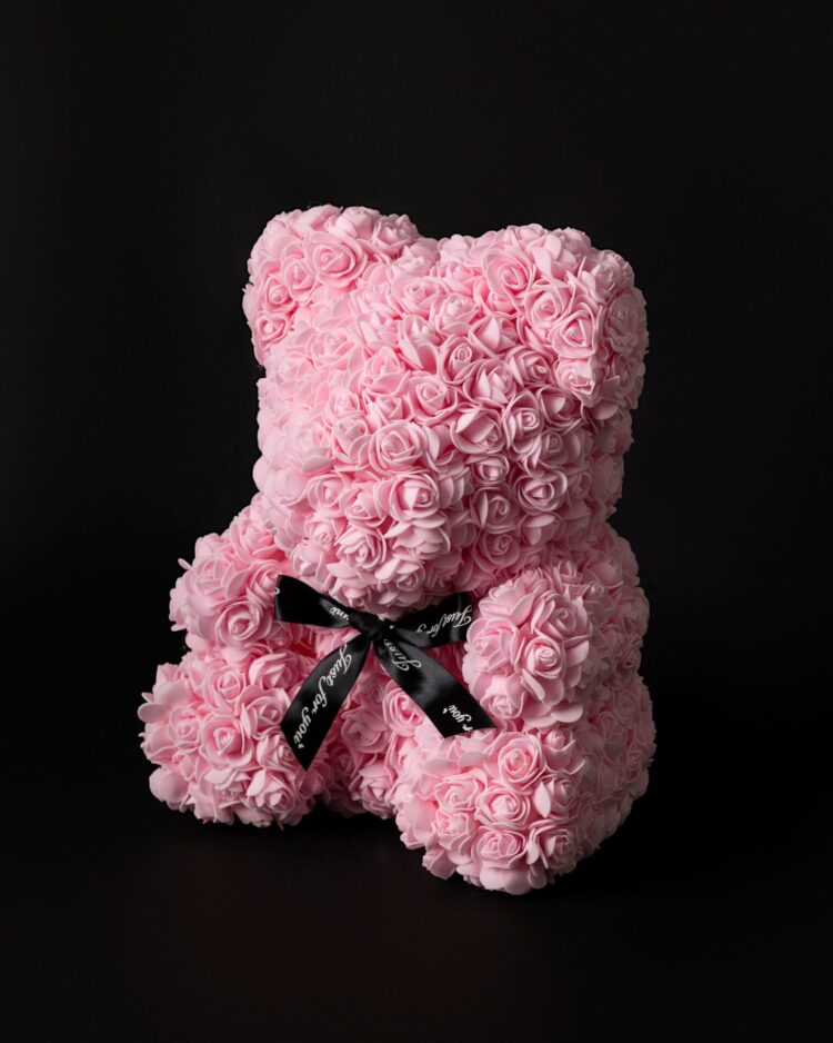 Flower Teddy Rosa (40cm)