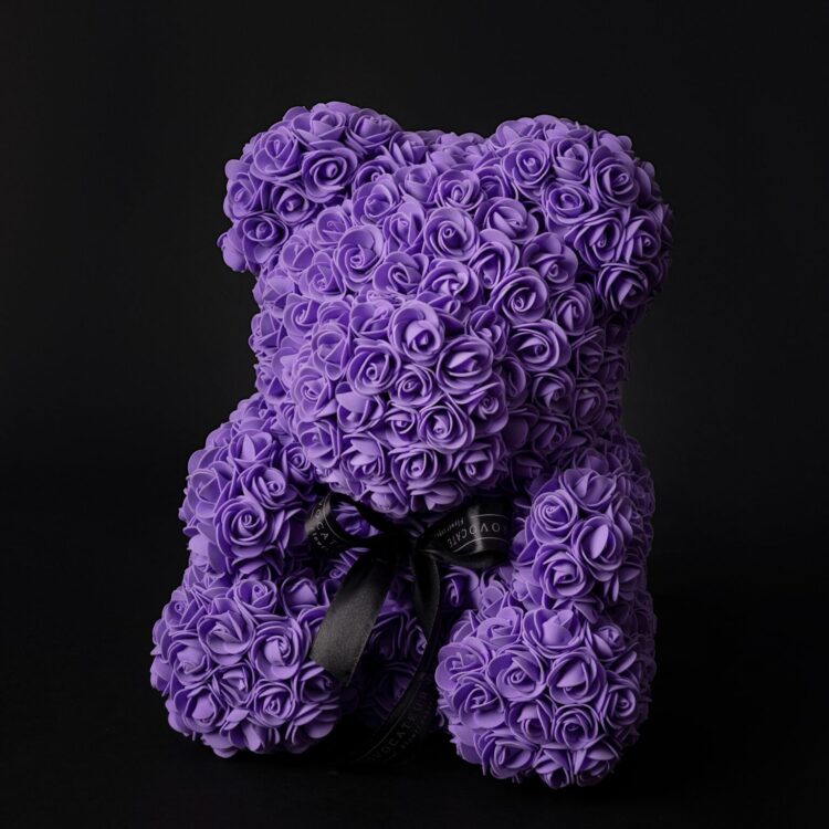 Flower Teddy Morado (40cm)