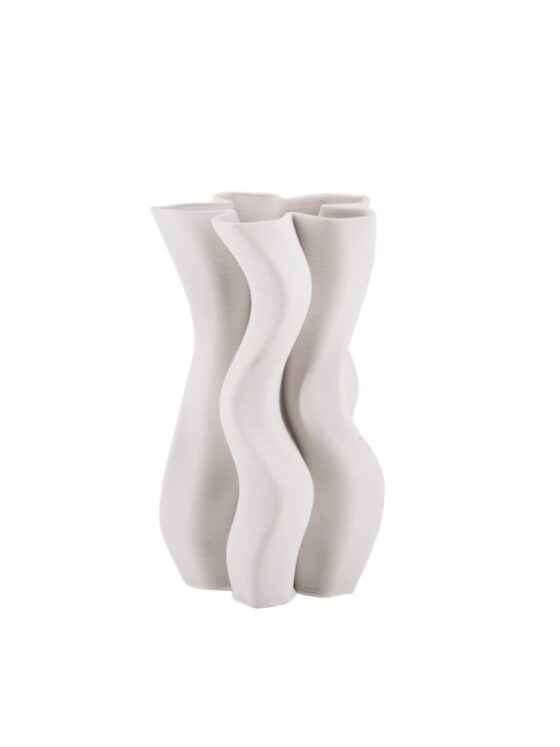 Vaso Blanco Serenity Cerámica 3D