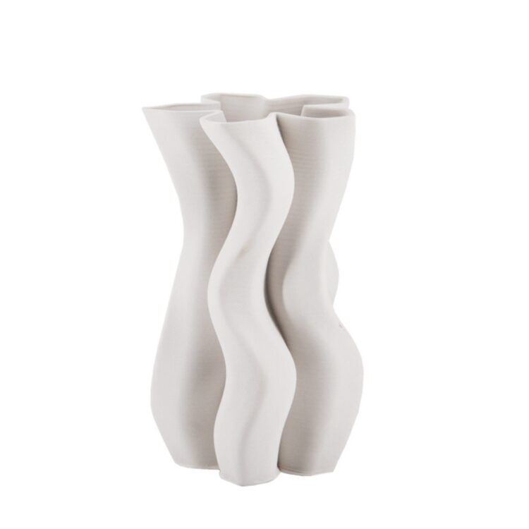 Vaso Blanco Serenity Cerámica 3D