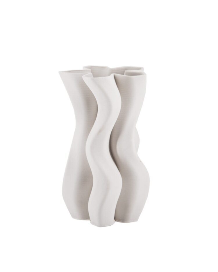 Vaso Blanco Serenity Cerámica 3D