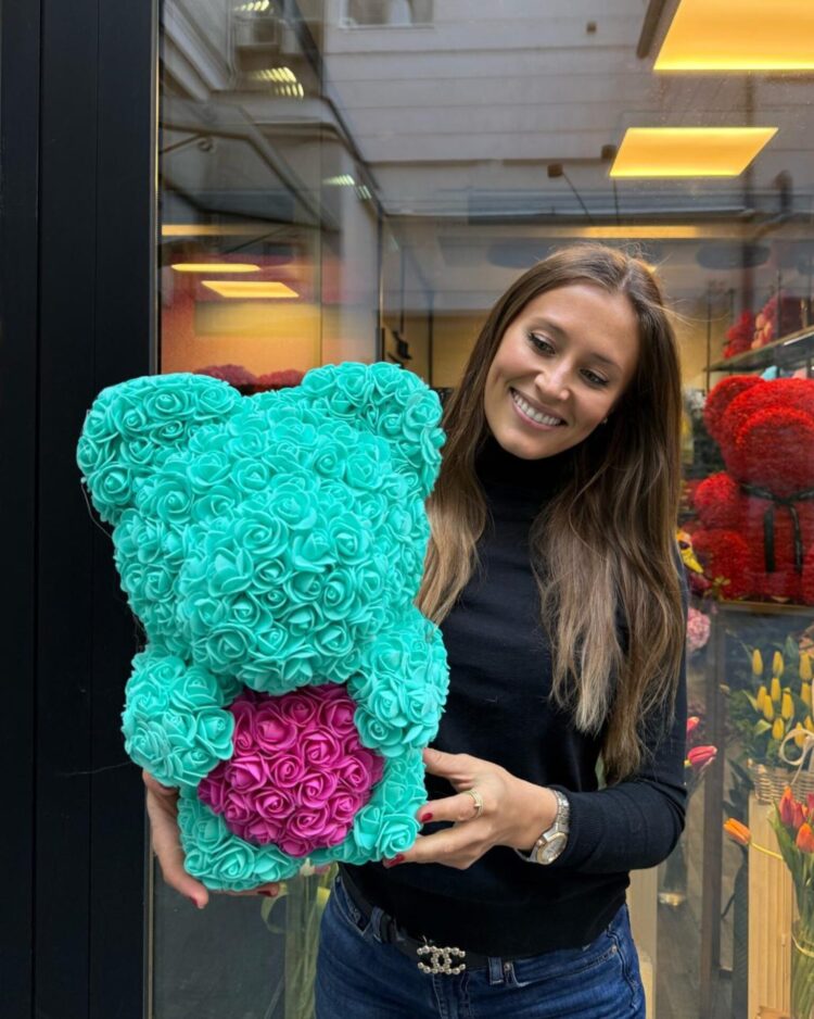 Flower Teddy Bicolor Aguamarina