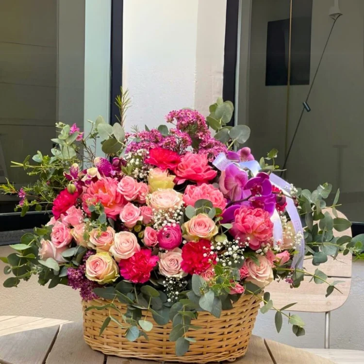 Elegant Basket of Assorted Flowers