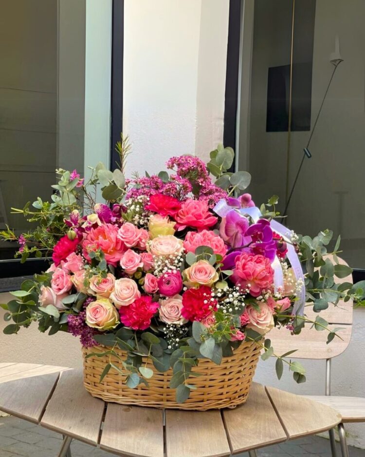 Elegant Basket of Assorted Flowers