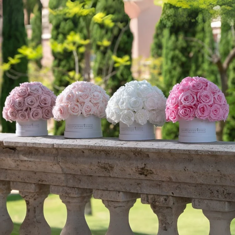 Eternal Glamour – White Box with Preserved Roses