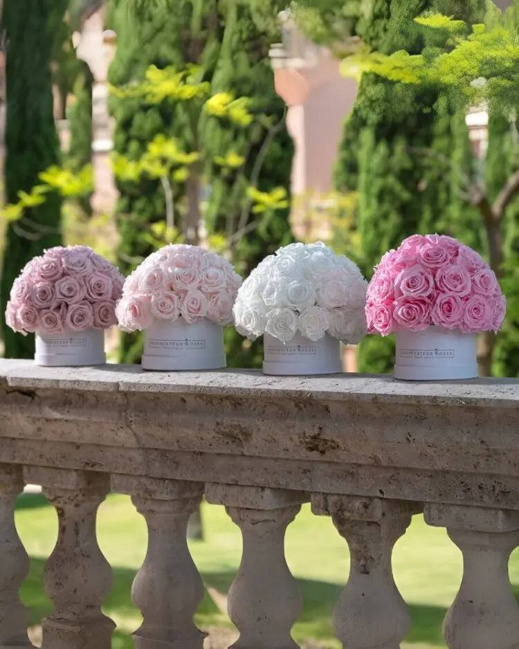 Eternal Glamour – White Box with Preserved Roses