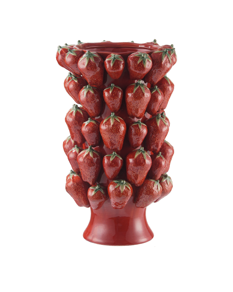 Jarrón Fragola Rojo – Escultórico