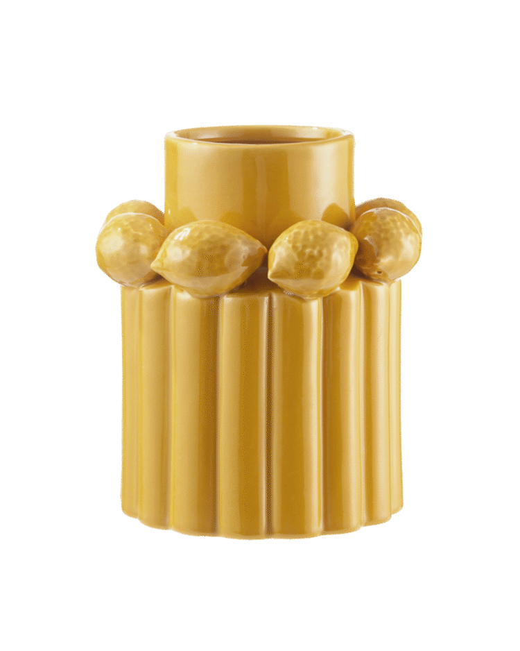 Jarrón Limoni Amarillo – Cerámica Italiana