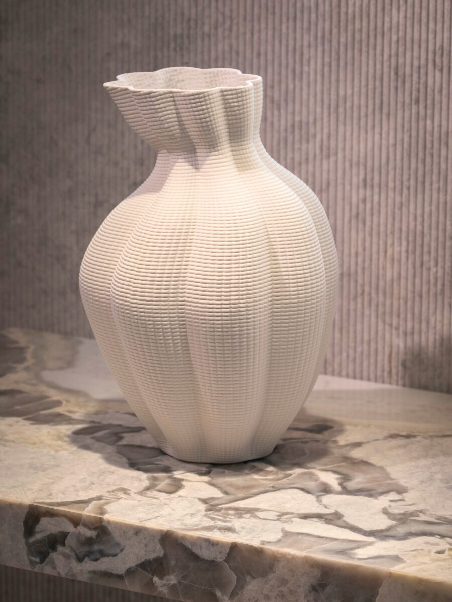 Jarrón Ondas Blancas Pequeño - Imagen 2