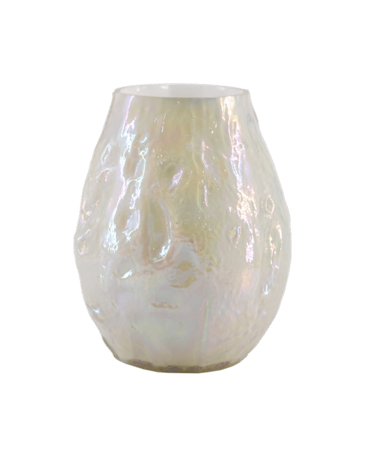 Jarrón Iridescente Bianco