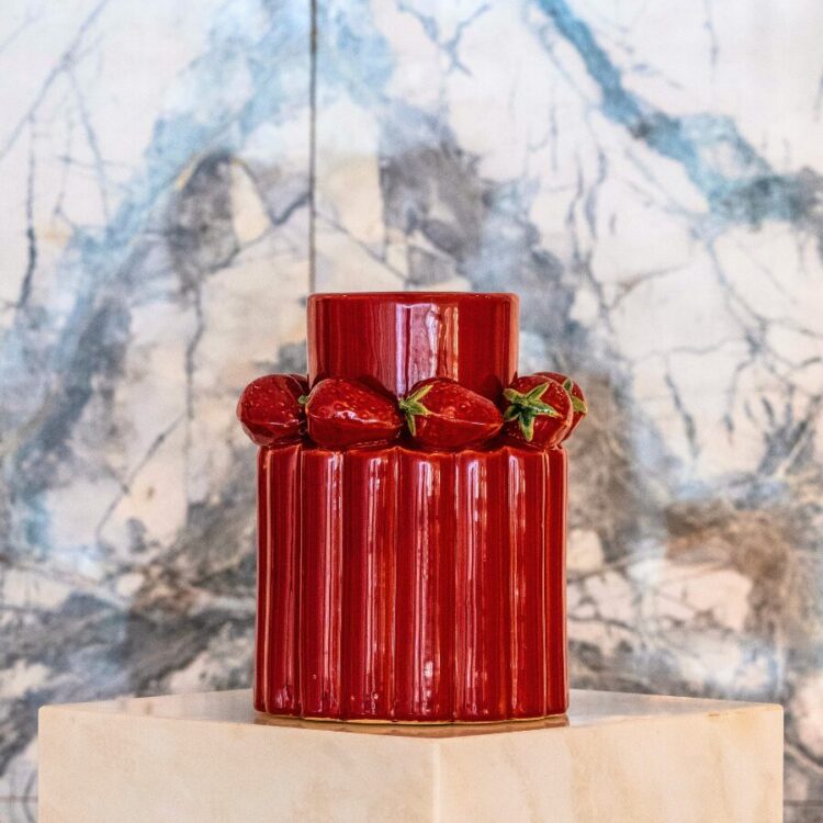 Jarrón Dolce Fragola Rojo – Cerámica