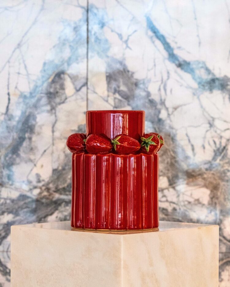 Jarrón Dolce Fragola Rojo – Cerámica