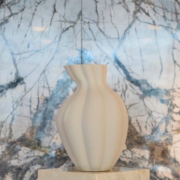 Jarrón Ondas Blancas Pequeño