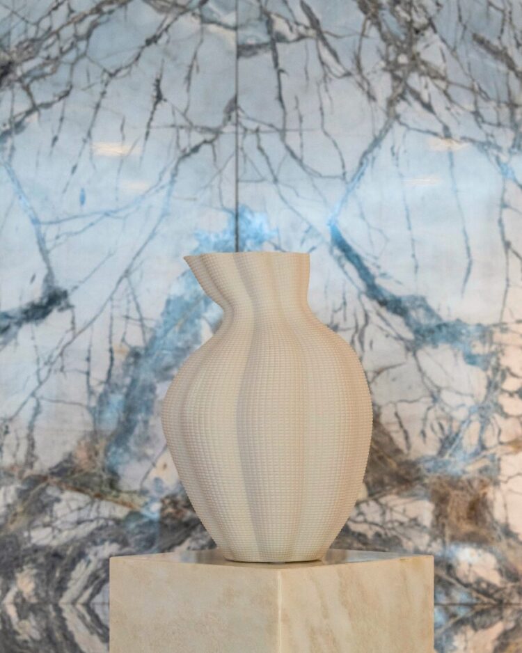 Jarrón Ondas Blancas Pequeño