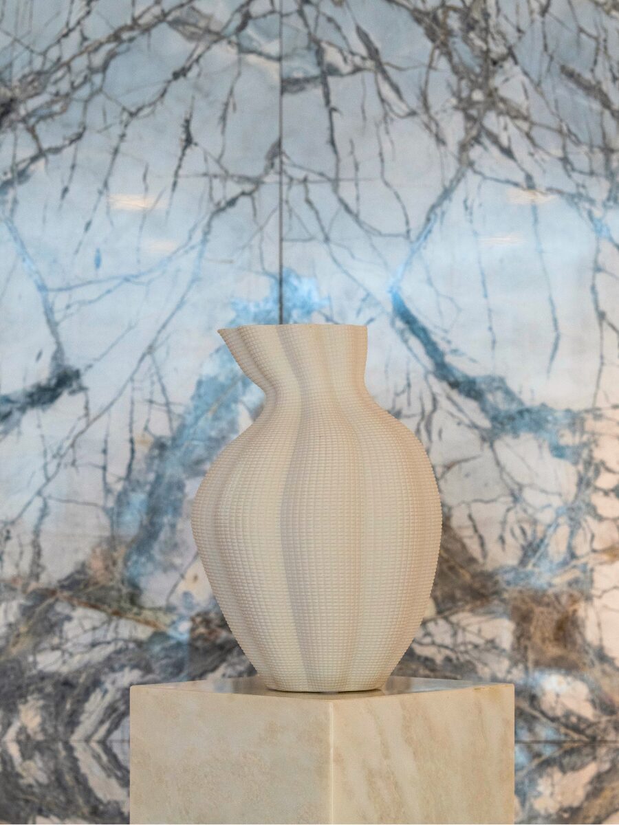 Jarrón Ondas Blancas Pequeño