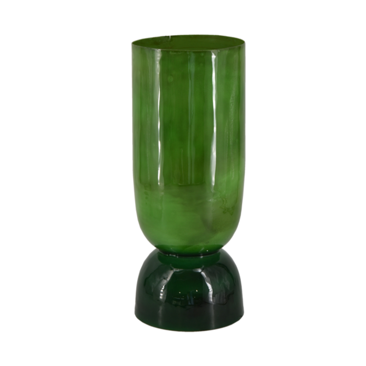 Jarrón Éclipse Verde Metálico